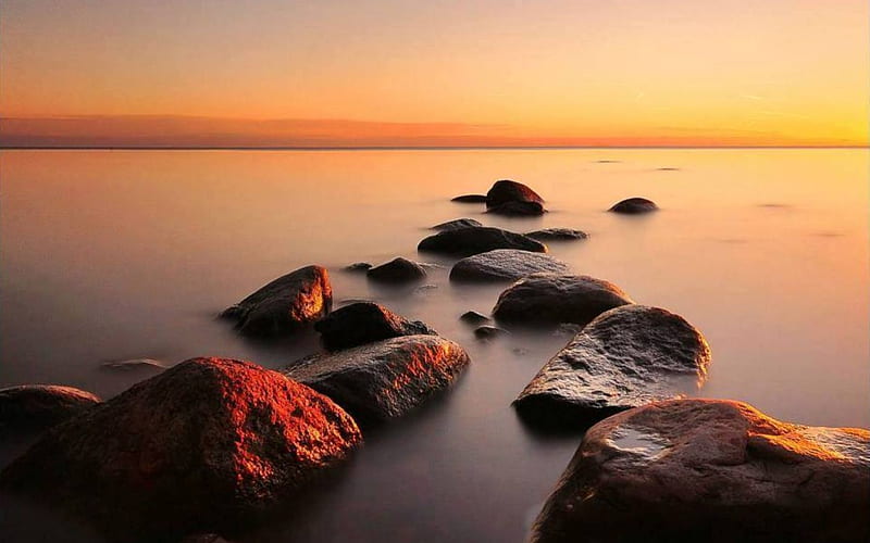 Baltic Sea by Roja, Latvia, rocks, Latvia, nature, sea, HD wallpaper