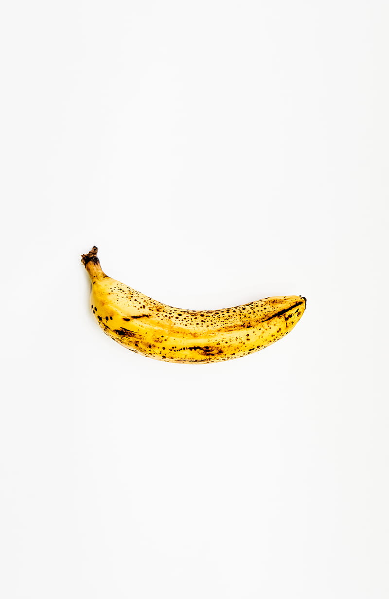 yellow banana on white surface, HD phone wallpaper