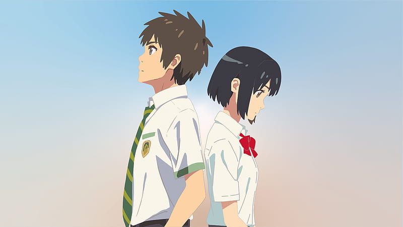 Kimi No Na Wa, Your Name, Japanese manga, anime characters, protagonists,  HD wallpaper