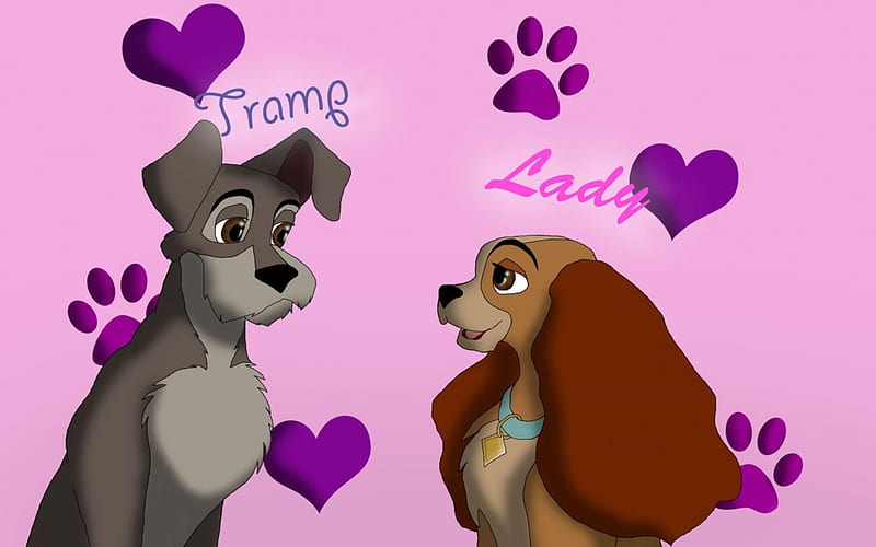 Lady And The Tramp Disney, Lady, Disney, The, Tramp, And, HD wallpaper