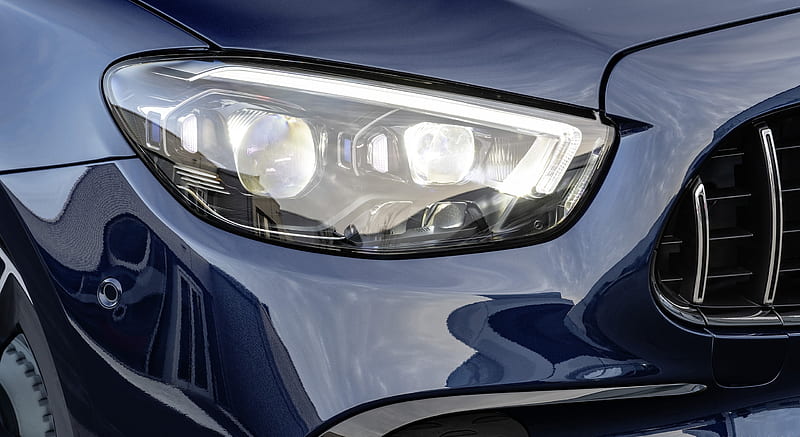 2021 Mercedes-AMG E 53 Estate 4MATIC+ T-Model (Color: Cavansite Blue Metallic) - Headlight , car, HD wallpaper