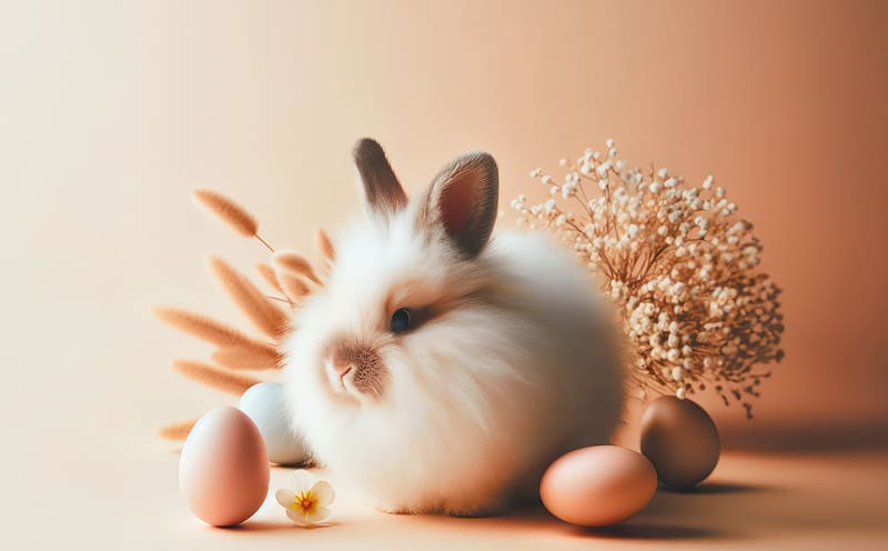 Aesthetic Cute Easter Bunny Background 2024 Ultra, Holidays, Easter, design, 2024, cute, eggs, background, minimalism, aesthetic, bunny, easterbunny, HD wallpaper