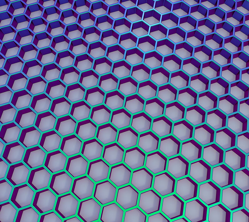 Hive, blue, green, honeycomb, pink, purple, shiny, smooth, HD wallpaper