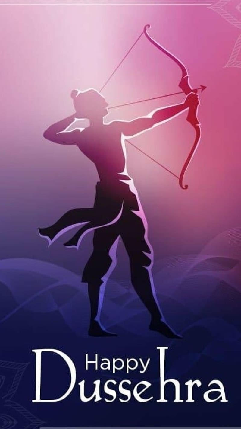 Vijayadashmi Ke, Ram With Bow And Arrow, lord ram, bow and arrow, happy dussehra, HD phone wallpaper