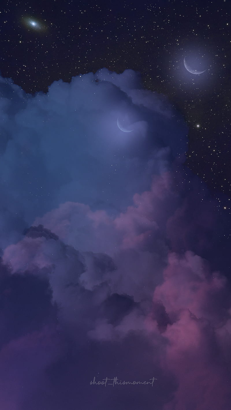 Premium Photo  Dark blue indigo sky meets purple cosmic sky under the  spell of a starry night sky a dreamy escape