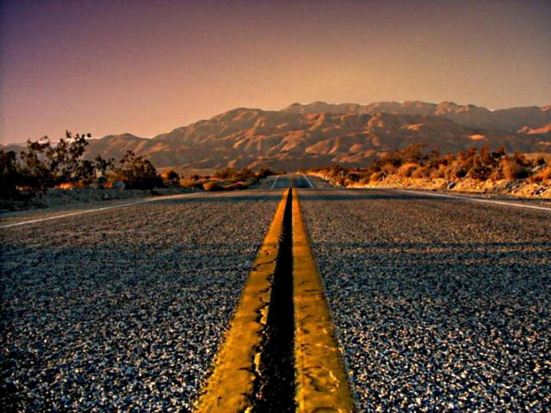 road, highway, somewere, going, desolate, HD wallpaper