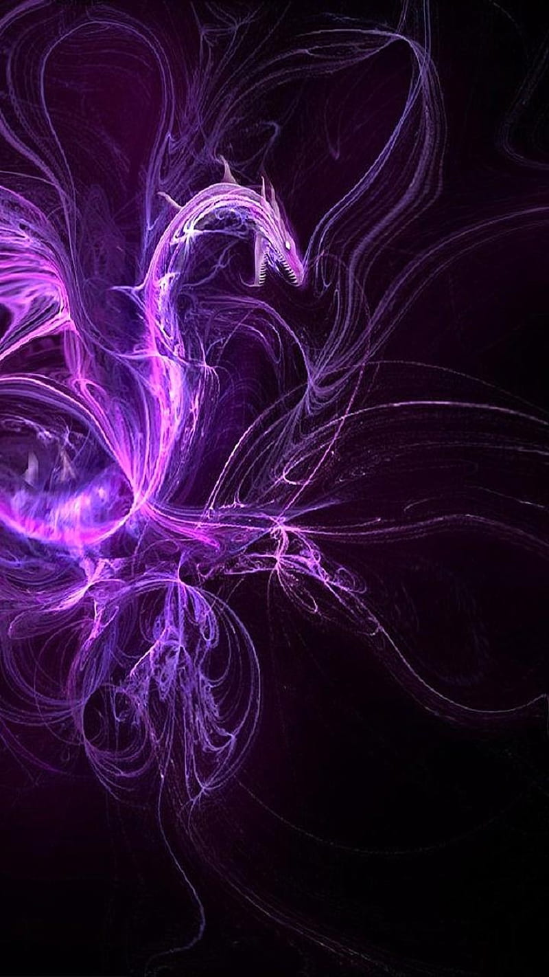 Mystical, colored, dragons, galaxy, purple, smoke, HD phone wallpaper |  Peakpx