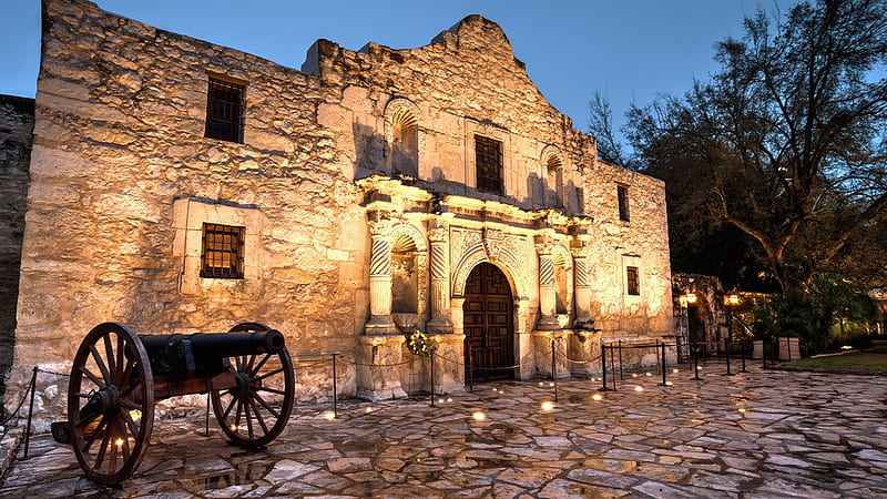 View of the Historic Alamo, Landmarks, Historic Buildings, Missions, Architecture, HD wallpaper