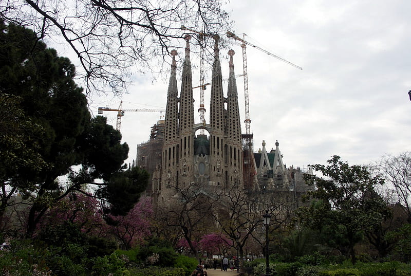 Sagrada Familia, gaudi, barcelona, buiding, church, HD wallpaper