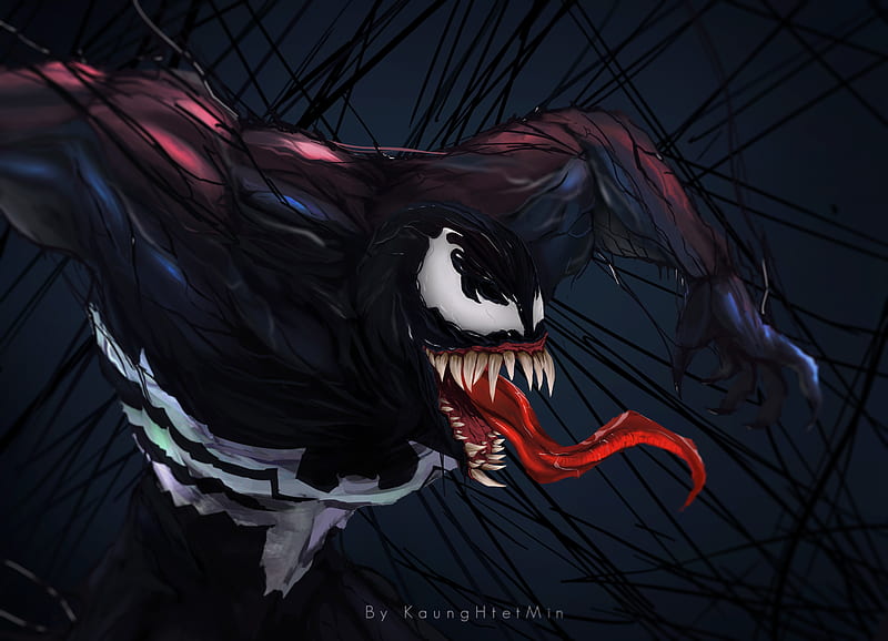 Venom Digital Art , venom, superheroes, artist, digital-art, artwork, HD wallpaper