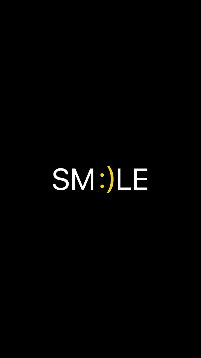 smile, positive, word, cheerful, HD phone wallpaper