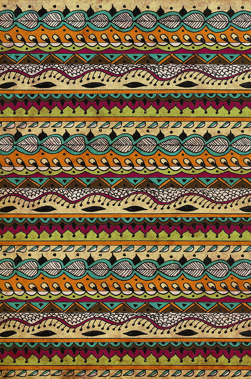 Colorful Aztec Masks Graffiti Wallpaper Mural | Hovia