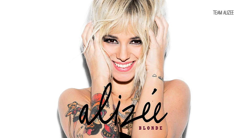 alizee, tattoo, singer, french, HD wallpaper