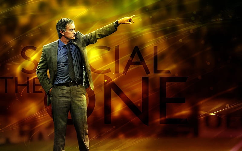 football coach, jose mourinho, fan art, HD wallpaper