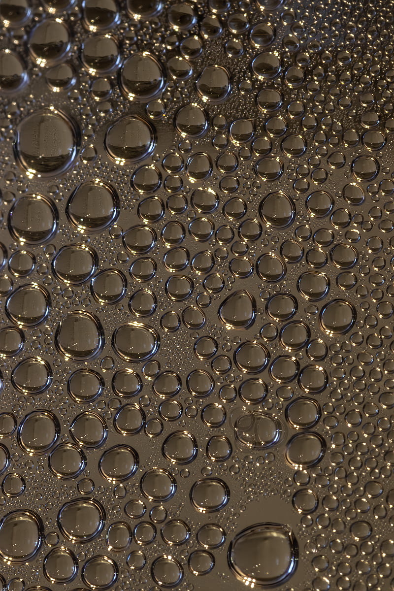drops, glass, wet, gray, macro, HD phone wallpaper