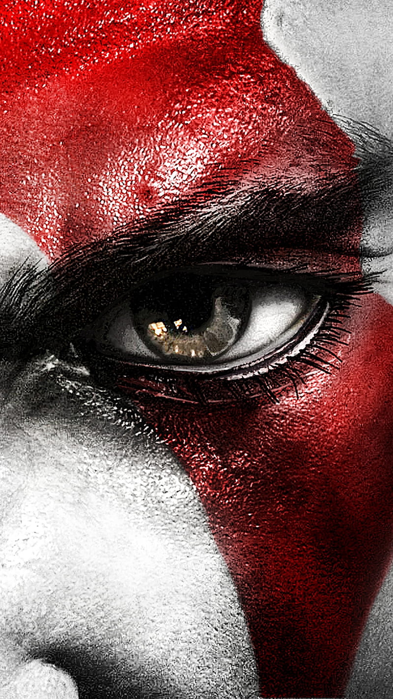 kratos eye, eye, game, god, kratos, guerra, HD phone wallpaper