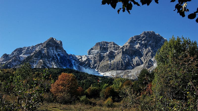 Aragon in the Pyrenees, Spain, trees, landscape, rocks, peaks, HD wallpaper