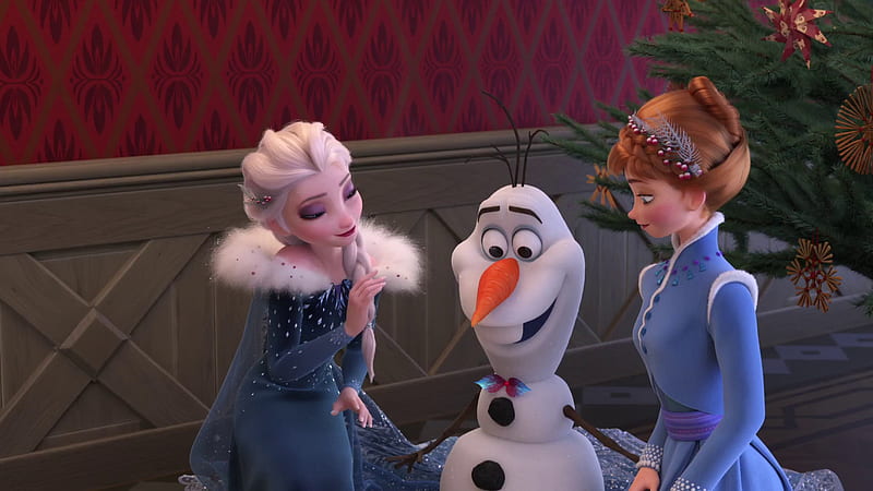 Olaf's Frozen Adventure (2017), anna, movie, elsa, snowman, fantasy, snow  queen, HD wallpaper | Peakpx