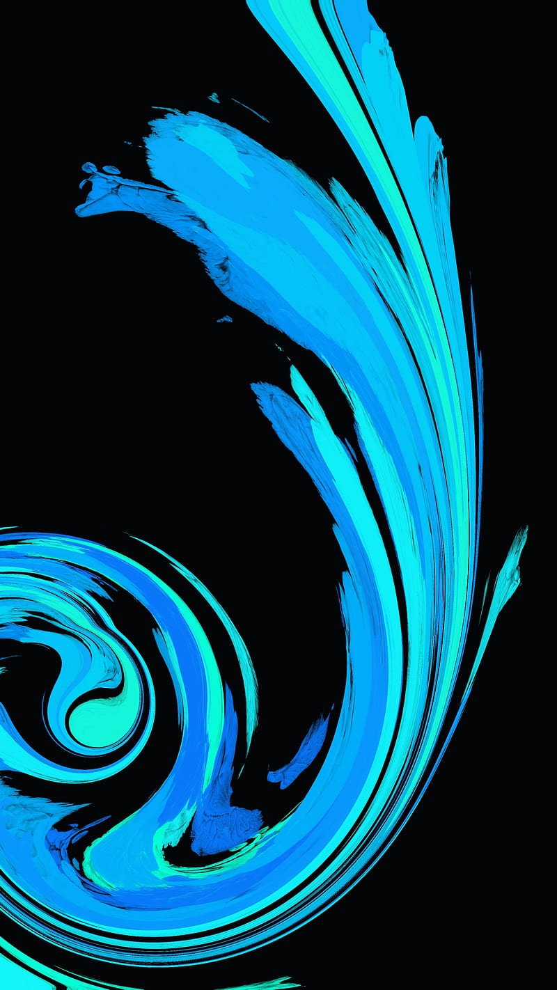 FLUID , Colourful, FLUID, Ganesh, abstract, amoled, blue, color, feather, flow, iphone, liquid, lord, mi, oppo, realme, samsung, swirl, HD phone wallpaper