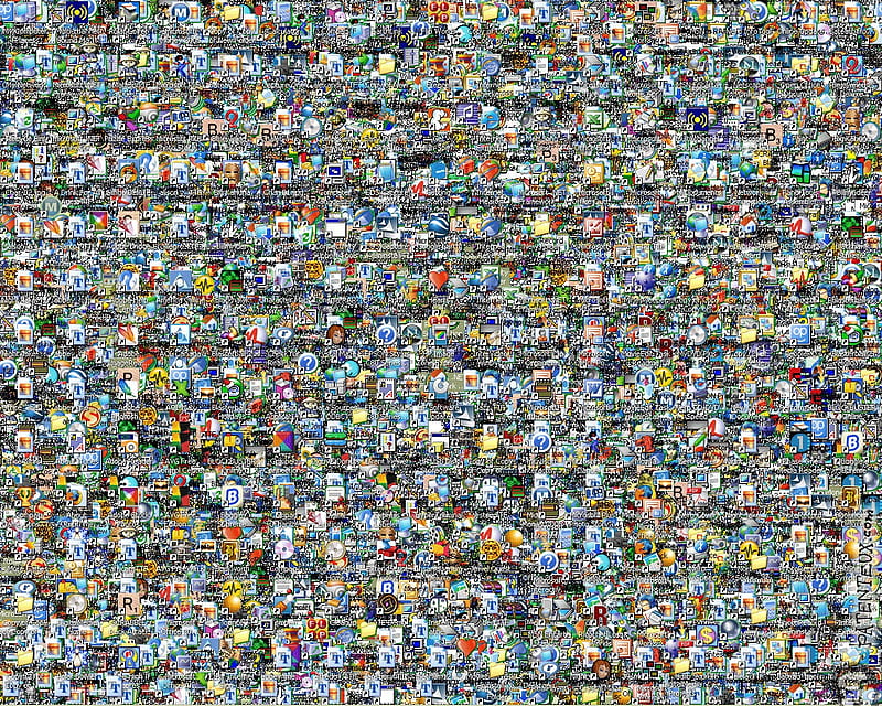 infinite icons, windows, folder, icons, lol, internet, HD wallpaper