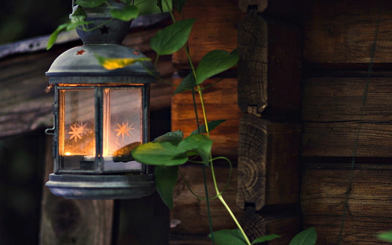 *Lantern*, candle, fire, graphy, lovely, lantern, bonito, wood, light, HD wallpaper