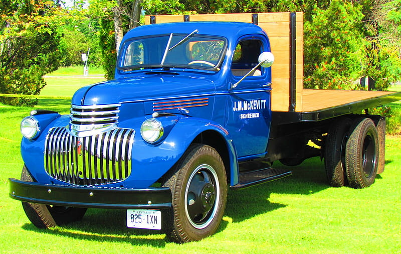 1946 Chevrolet truck, flatdeck, antique, chevy, truck, classic, vintage, 1946, HD wallpaper