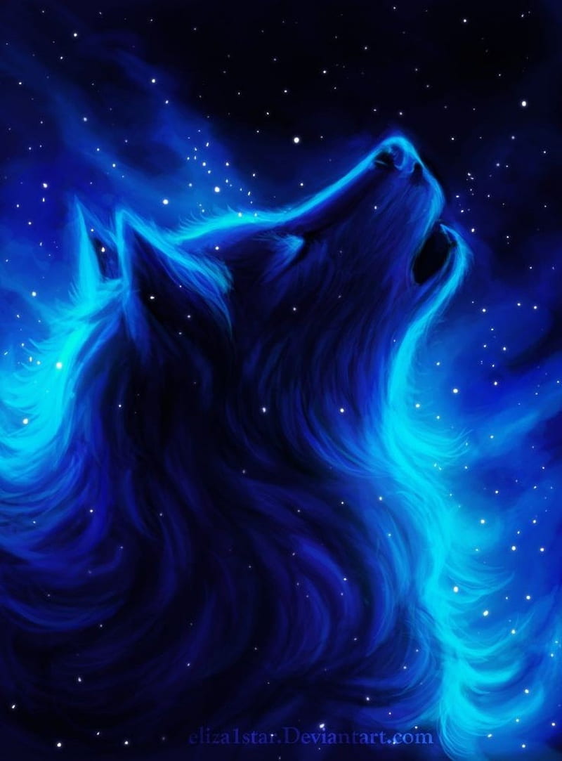 Blue Wolf, animal, blue, wolf, HD phone wallpaper | Peakpx