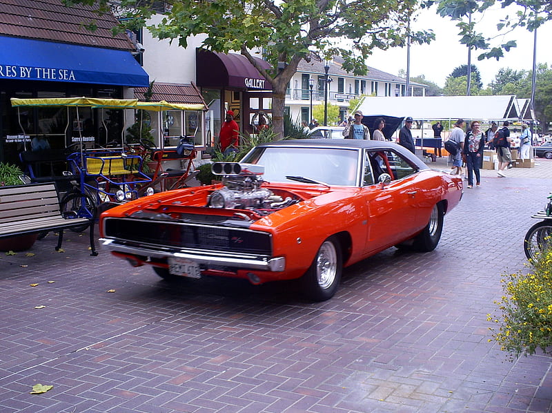 1968 dodge charger RT with blower, blower, rt, with, charger, 1968, dodge, HD wallpaper