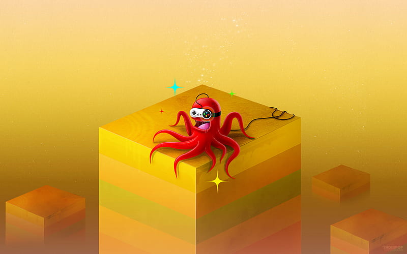 The Game Octopus, smoothsqu4d, HD wallpaper