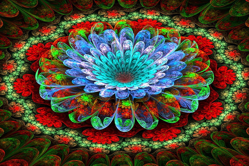 ❀..E X C E P T I O N A L..❀, pretty, colorful, glow, wonderful, bloom, bold, creations, bonito, sweet, Fractal Art, sparkle, 3D, love, bright, Abstract, Digital Art, flowers, pollen, florals, amazing, lovely, colors, Exceptional, Raw Fractals, cool, shines, spread, splendidly, blossoms, petals, imagination, HD wallpaper
