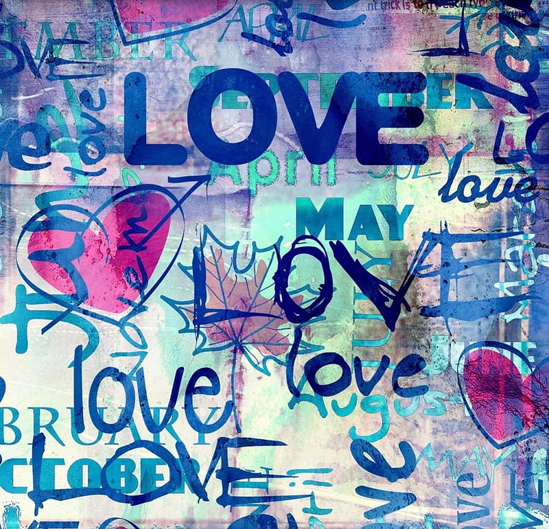 Graffiti love, Graffiti, Colour, abstract, love, HD wallpaper