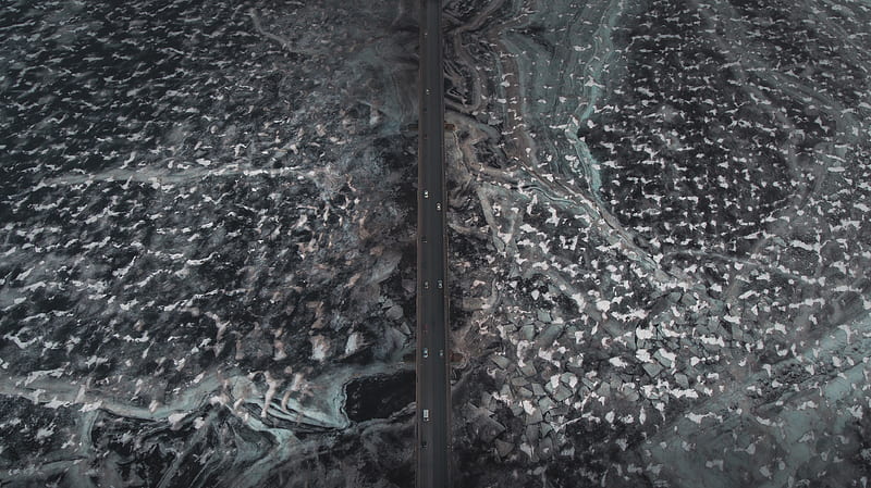 Aerial View Of Road Ice Frozen , road, aerial, graphy, HD wallpaper