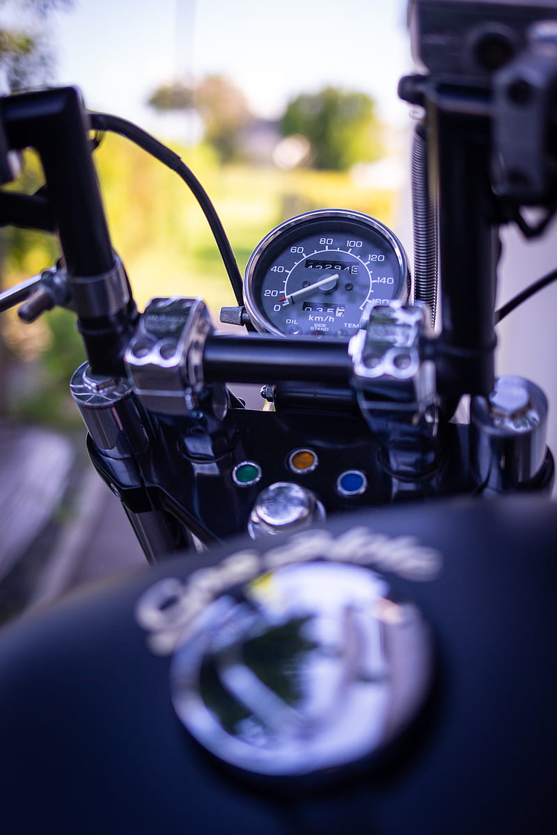 motorcycle, handle bar, speedometer, blur, HD phone wallpaper