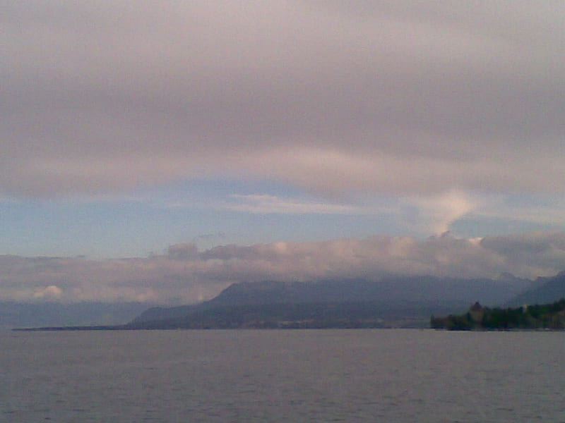 Lake Geneve, water, nature, clouds, lake, HD wallpaper
