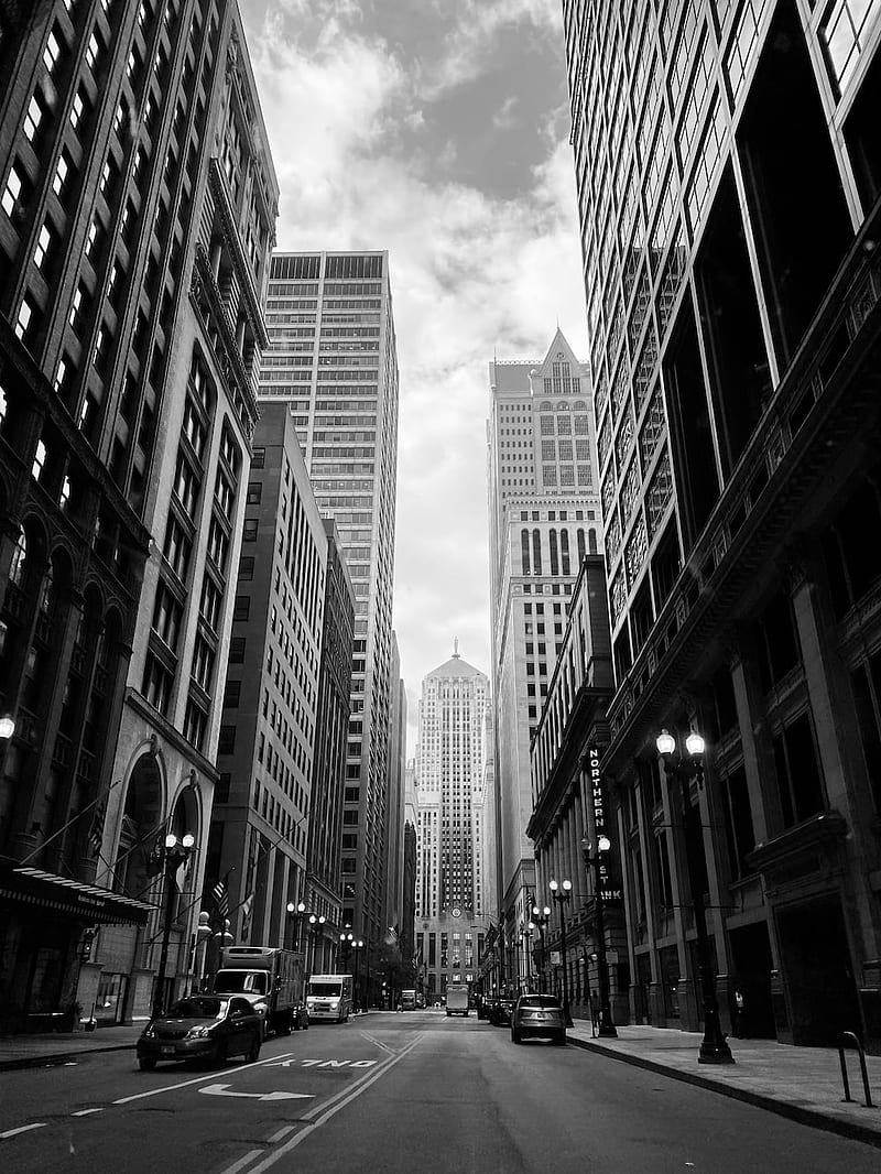 Ciudad en blanco y negro, chicago en blanco y negro, Fondo de pantalla de  teléfono HD | Peakpx