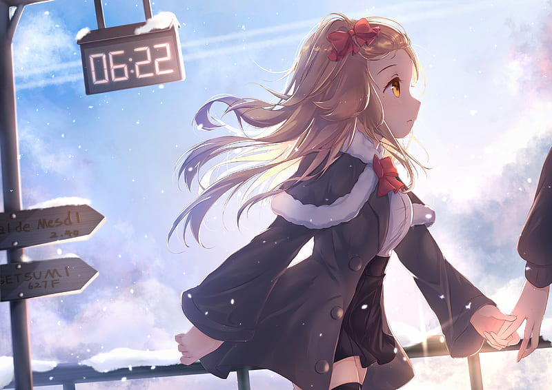 Little Girl Anime Walking Holding Hand , anime-girl, anime, artist, artwork, digital-art, HD wallpaper
