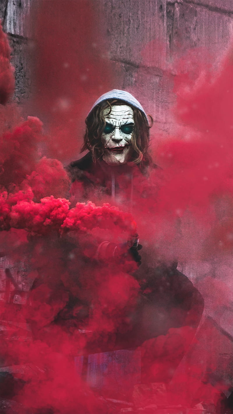 Smoke joker still, AMAZING, creepy, joker, mask, red, smoke, HD phone  wallpaper | Peakpx