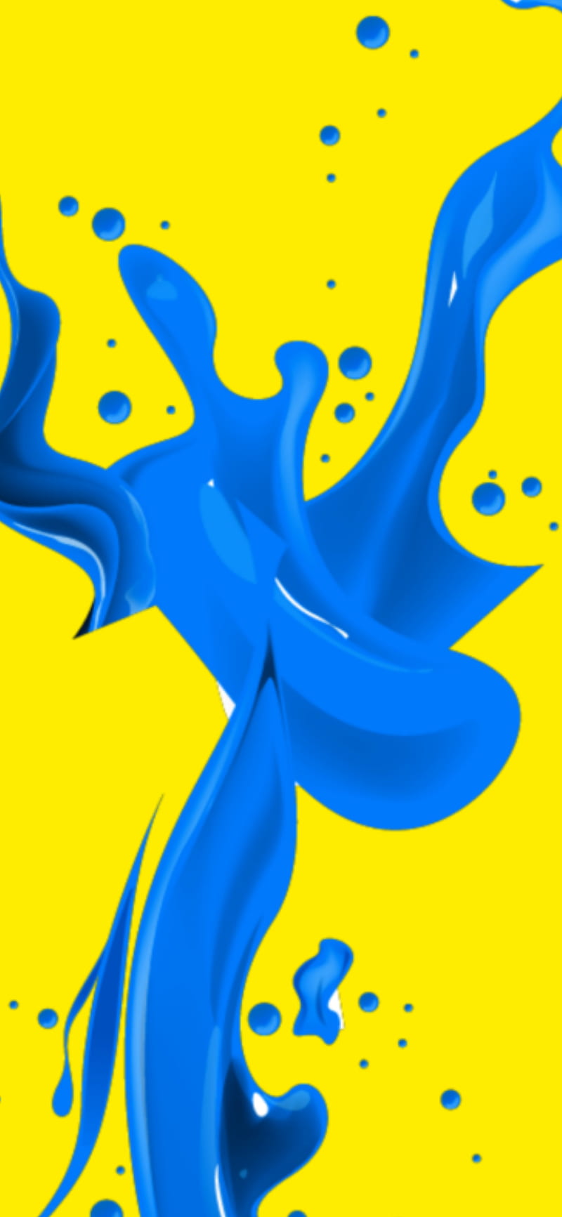 Splash, blue, colorful, paint, yellow, HD phone wallpaper | Peakpx