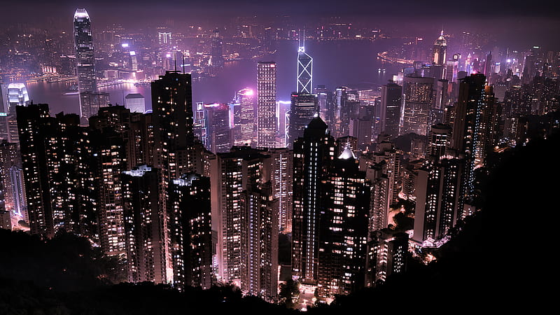 City Hong Kong Skyline Skyscraper Travel, HD wallpaper