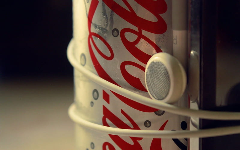 coca cola headphones-Well-known brand display, HD wallpaper
