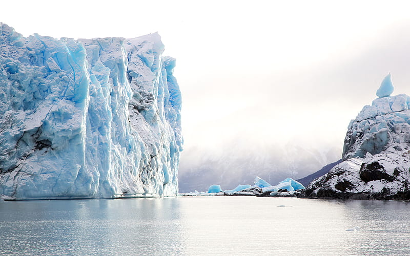 Antarctica iceberg, winter, ocean, HD wallpaper