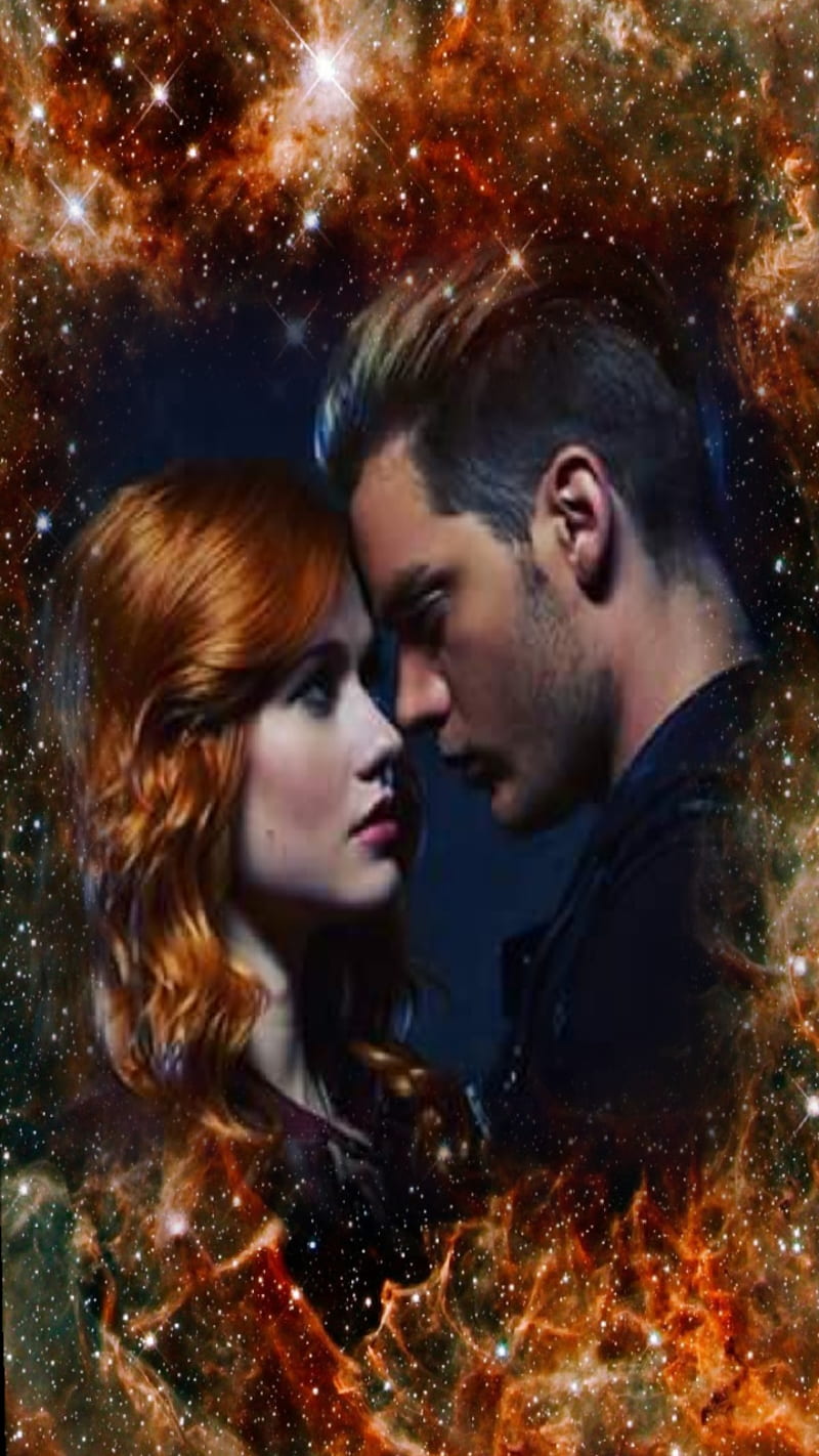 Jace and Clary, clary, jace, shadowhunters, the mortal instruments, HD phone wallpaper