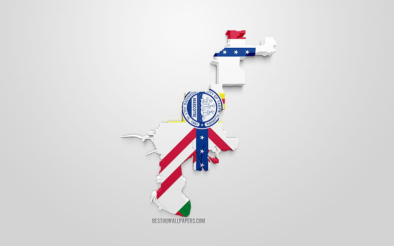 Tampa map silhouette, 3d flag of Tampa, American city, 3d art, Tampa 3d flag, Florida, USA, Tampa, geography, flags of US cities, HD wallpaper