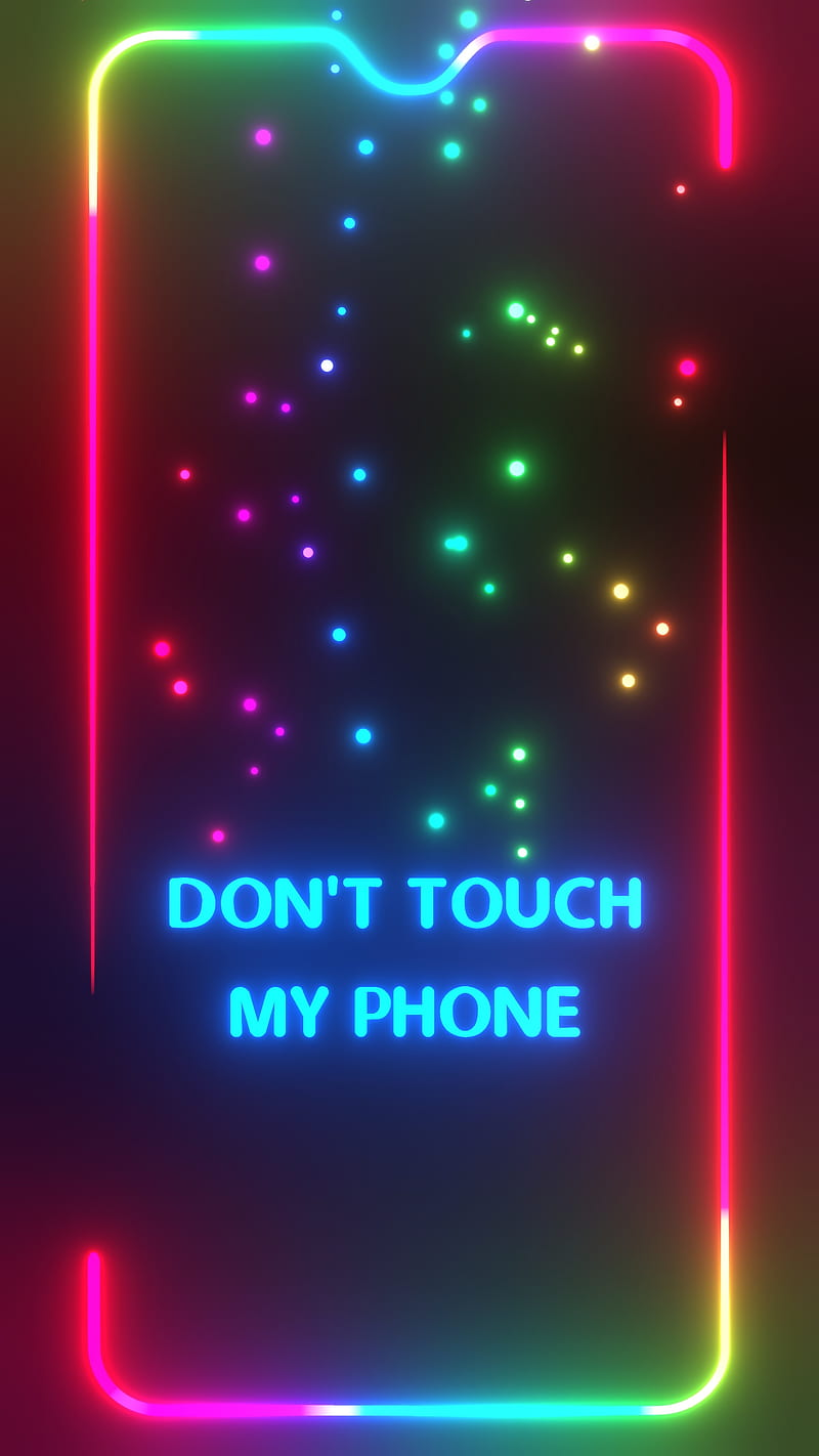RGB OnePlus Frame 4, amoled, border, dark, dont touch my phone, light, notch, one plus, oneplus, rainbow, samsung, HD phone wallpaper