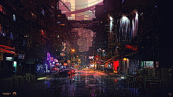 Sci Fi Cyberpunk HD Wallpaper by saxonzs