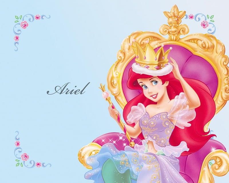 Ariel, animation, mermaid, cartoon, princess, disney, HD wallpaper