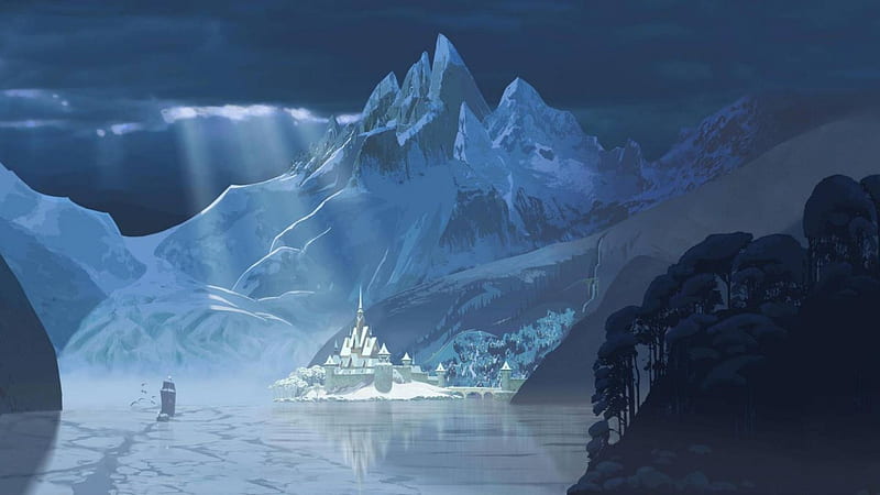 frozen ice castle wallpaper