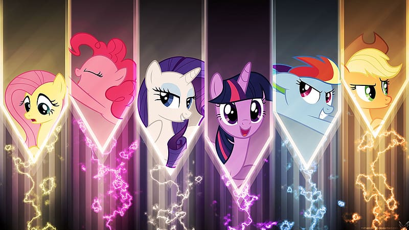 Vector, My Little Pony, Twilight Sparkle, Pinkie Pie, Rainbow Dash, Tv Show, My Little Pony: Friendship Is Magic, Applejack (My Little Pony), Fluttershy (My Little Pony), Rarity (My Little Pony), HD wallpaper