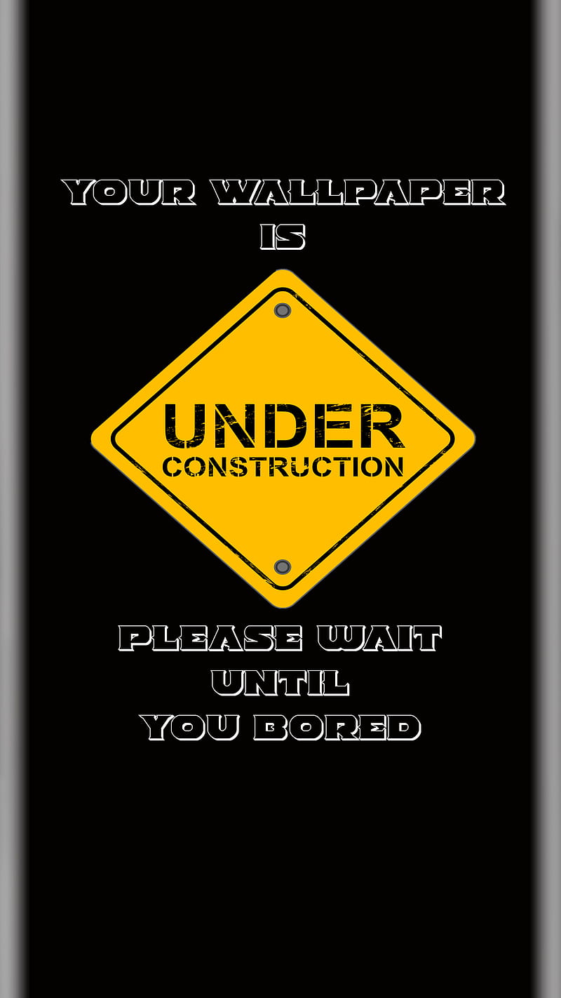 Under Construction, black, bored, funny, HD phone wallpaper