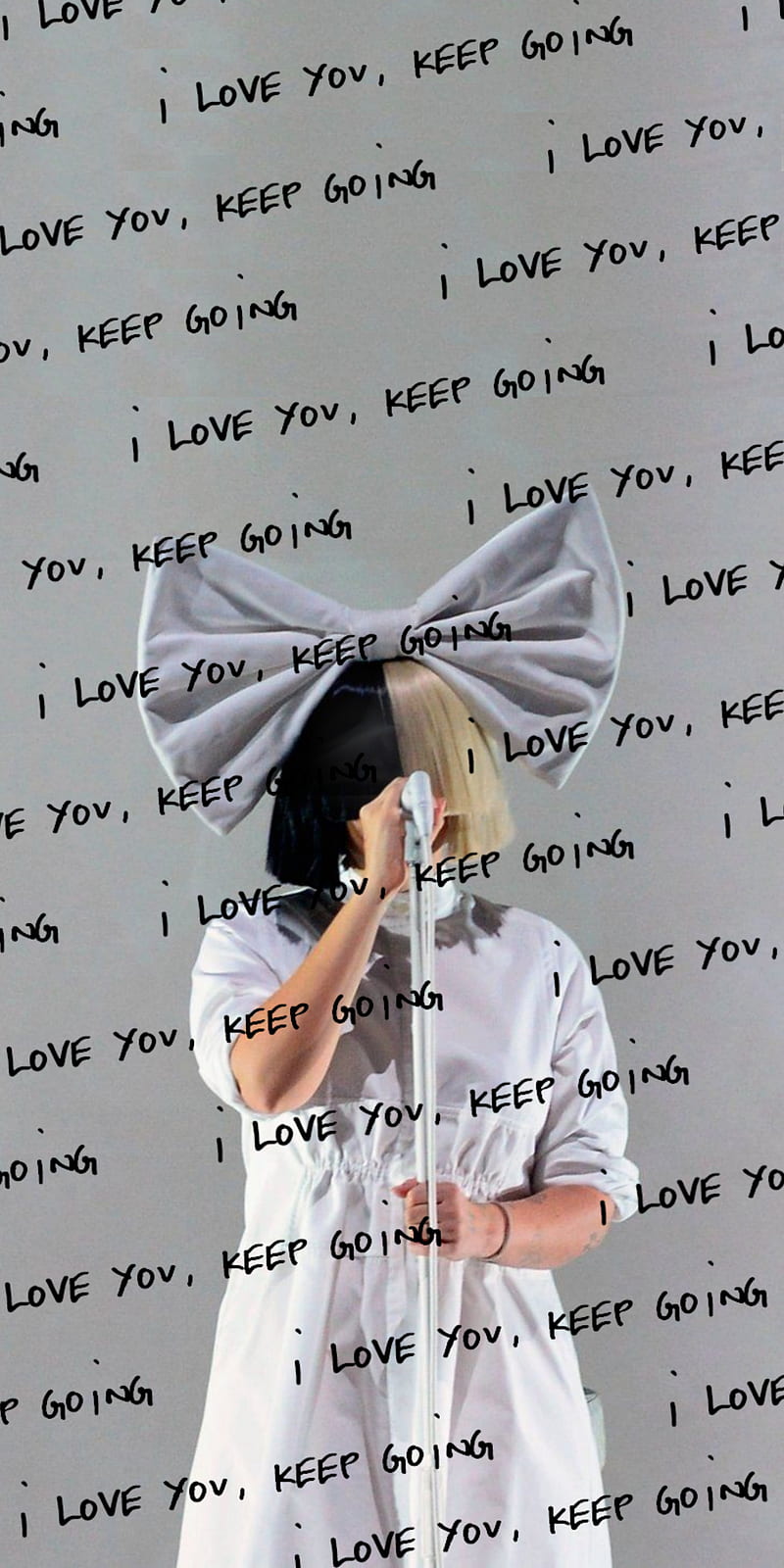 Sia Keep Going , i love u, white, singer, HD phone wallpaper
